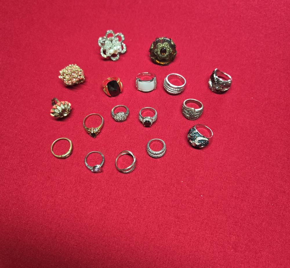 Assorted Women's Fashion Rings - Mixed Metal and Stone Styles